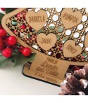 Árbol de Navidad en madera personalizado nombres, Alegría Estudio