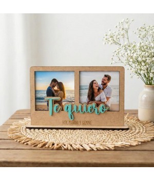 Marco Polaroid Arcoiris Doble, regalos con fotos para parejas, regalo san valentín, Alegría Estudio