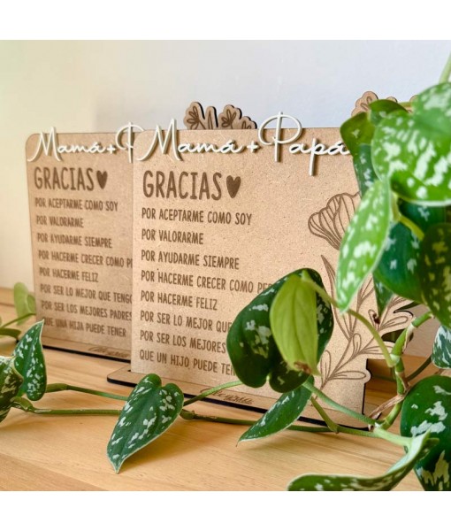 Placa de Madera Padres, placa padres bodas, regalo padres y madres boda, Alegría Estudio