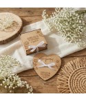 Pack de ceremonia con caja para arras y porta alianzas de madera personalizado.