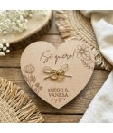 Porta Anillos Corazón, porta alianzas boda, porta anillos madera, Alegría Estudio