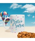 Taza Personalizada Corazones, regalo romantico, regalo San Valentín, Alegría Estudio