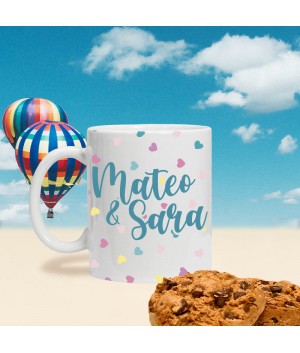 TAZA PERSONALIZADA CORAZONES