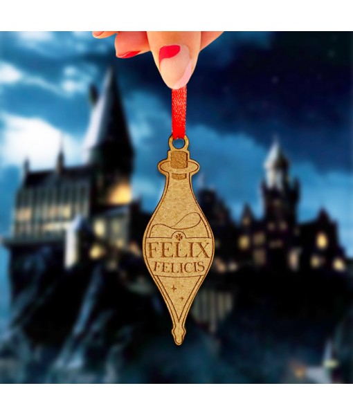 Adorno Navidad Felix Felicis, Navidad Harry Potter, bola navidad, Alegría Estudio