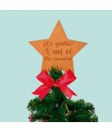 Estrella para el árbol personalizada, adorno navidad madera, estrella personalizada navidad, Alegría Estudio