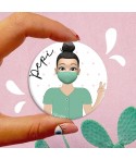 Chapas Personalizadas para Sanitarios, chapa enfermera, chapas profesiones, Alegría Estudio