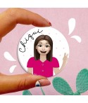 Chapas Personalizadas para Sanitarios, chapa personalizada, chapa con nombre, Alegría Estudio