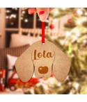 Adorno Navidad Perro, adorno madera personalizado, adorno madera navidad, Alegría Estudio