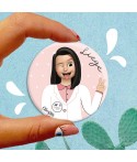 Chapa Personalizada Esteticista, chapas personalizadas, chapa profesión, Alegría Estudio