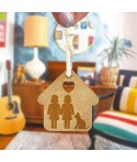 Llavero personalizado familia, llaveros grabados, regalo original, Alegría Estudio