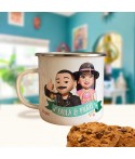 Taza Personalizada Memoji, taza de metal, tazas personalizadas, Alegría Estudio