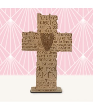 Cruz de Madera Personalizada, regalo catequistas, regalo primera comunión, Alegría Estudio