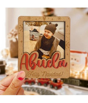 Marco Polaroid Navidad, iman foto Navidad, regalo navidad, Alegría Estudio