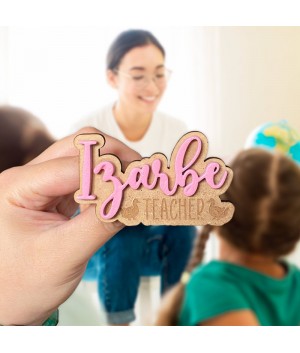 Broche Personalizado Arcoiris, regalos originales para profesores, regalo maestra, Alegría Estudio