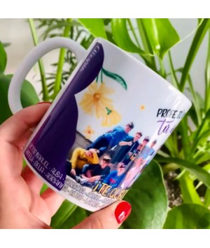 Taza Personalizada Primavera, regalos originales para profesores fin de curso, Alegría Estudio