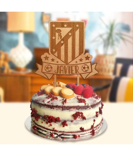 Cake Topper Equipo Futbol, adorno para tarta, decoración para tarta, cake topper atletico de madrid, Alegría Estudio