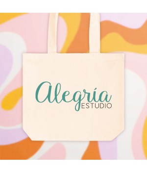 Tote Bag Personalizado con tu Diseño, tote bag diseño, regalo personalizado, Alegría Estudio
