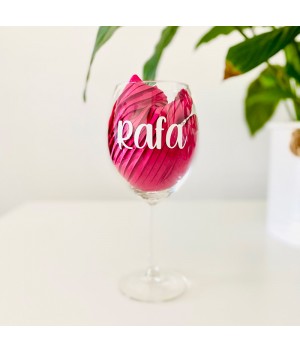 Copa de Vino Personalizada, copa con nombre, copa para regalar, Alegría Estudio