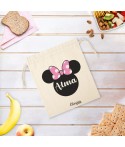 Bolsa de Desayuno Minnie, regalo personalizado Minnie, regalo niña minnie, Alegría Estudio