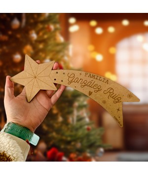 Estrella de Oriente Personalizada, estrella árbol de navidad, estrella copa árbol navidad personalizada, Alegría Estudio