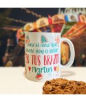 Taza Ecografía Navidad, taza anuncio nacimiento, taza personalizada ecografía, Alegría Estudio