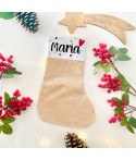 Calcetín Navidad con Nombre, bota Navidad con nombre, bota de navidad personalizada, Alegría Estudio