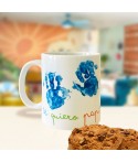 Taza personalizada con sus dibujos, taza con huellas, taza huellas niños, Alegría Estudio