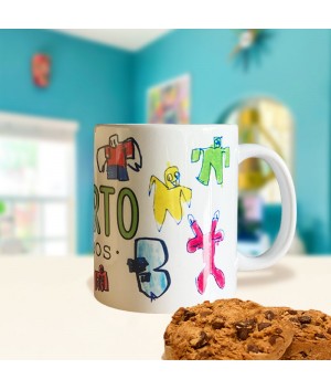 Taza día del padre, taza con el dibujo de tu hijo, taza día de la madre, Alegría Estudio