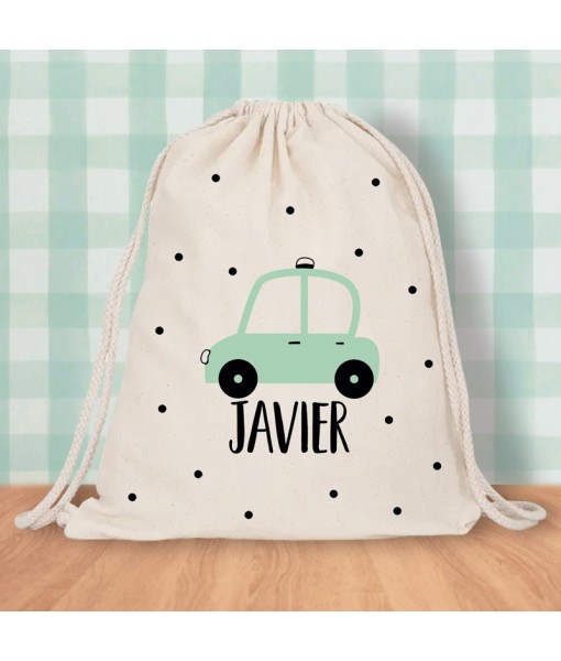 Mochila personalizada con cuerdas de colores de 38x42 cm