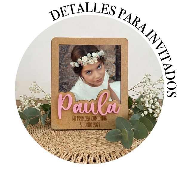 Detalles de comunión personalizados para invitados. Alegría Estudio.
